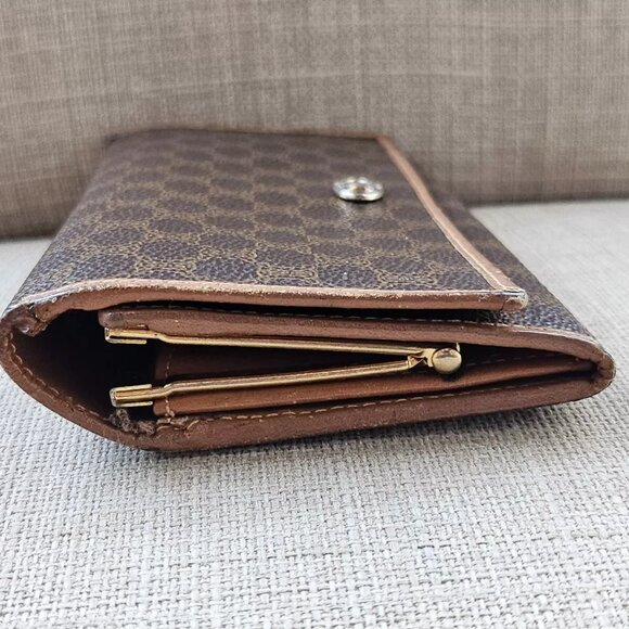 CELINE Paris Card Holder Wallet Macadam Long Clutch Purse Bag Made in Italy auth - Picture 3 of 15